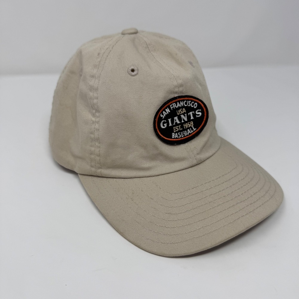 SF GIANTS Tan‎ Baseball Hat Cap Adjustable Men's Embroidered Genuine Merchandise